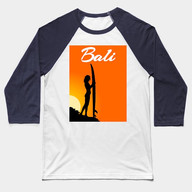 Bali Baseball T-Shirt by victoriashel